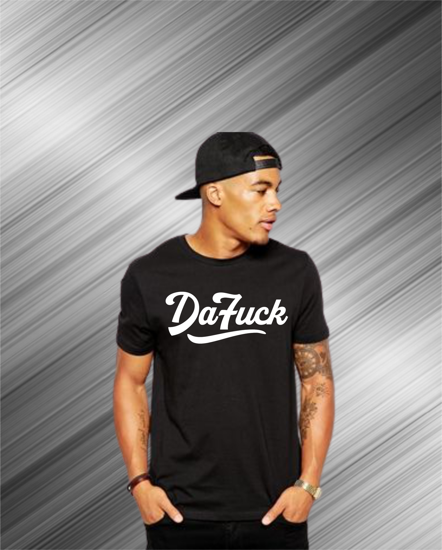 "DaFUCK" TShirt: BLACK WITH (WHITE, RED, BLUE, GREEN or YELLOW)