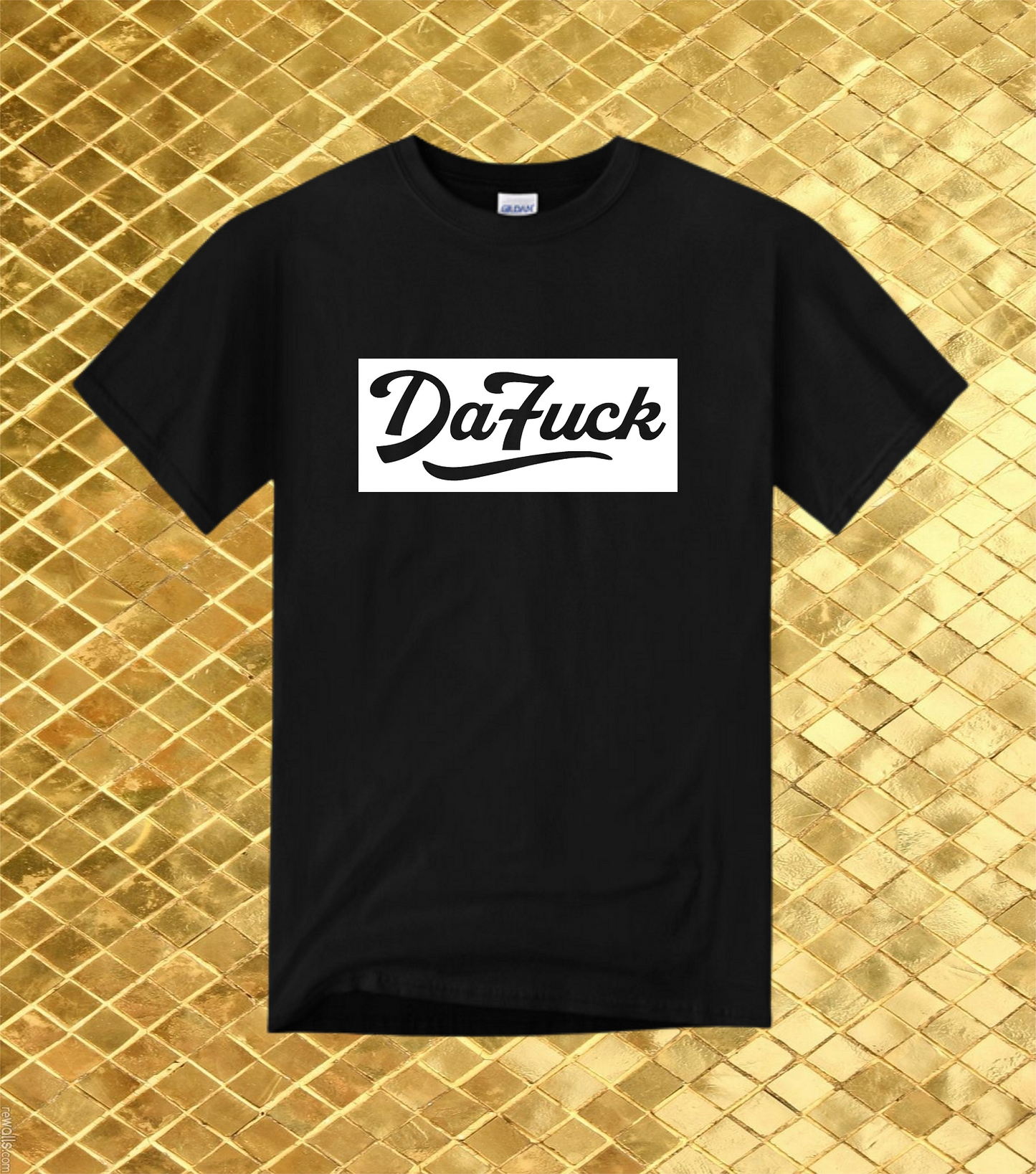 "DaFUCK" BLOCKED TShirt: BLACK WITH (WHITE, RED, BLUE, GREEN or YELLOW)