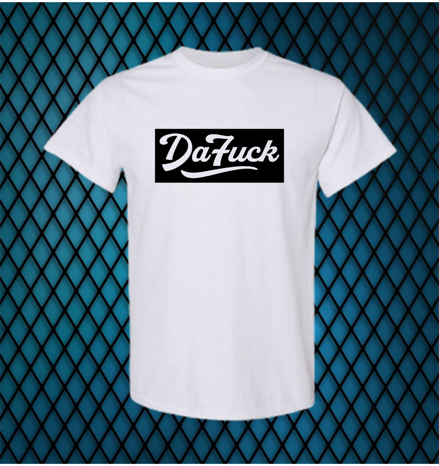 "DaFUCK" BLOCKED TShirt: WHITE WITH (BLACK, RED, BLUE, GREEN or YELLOW)