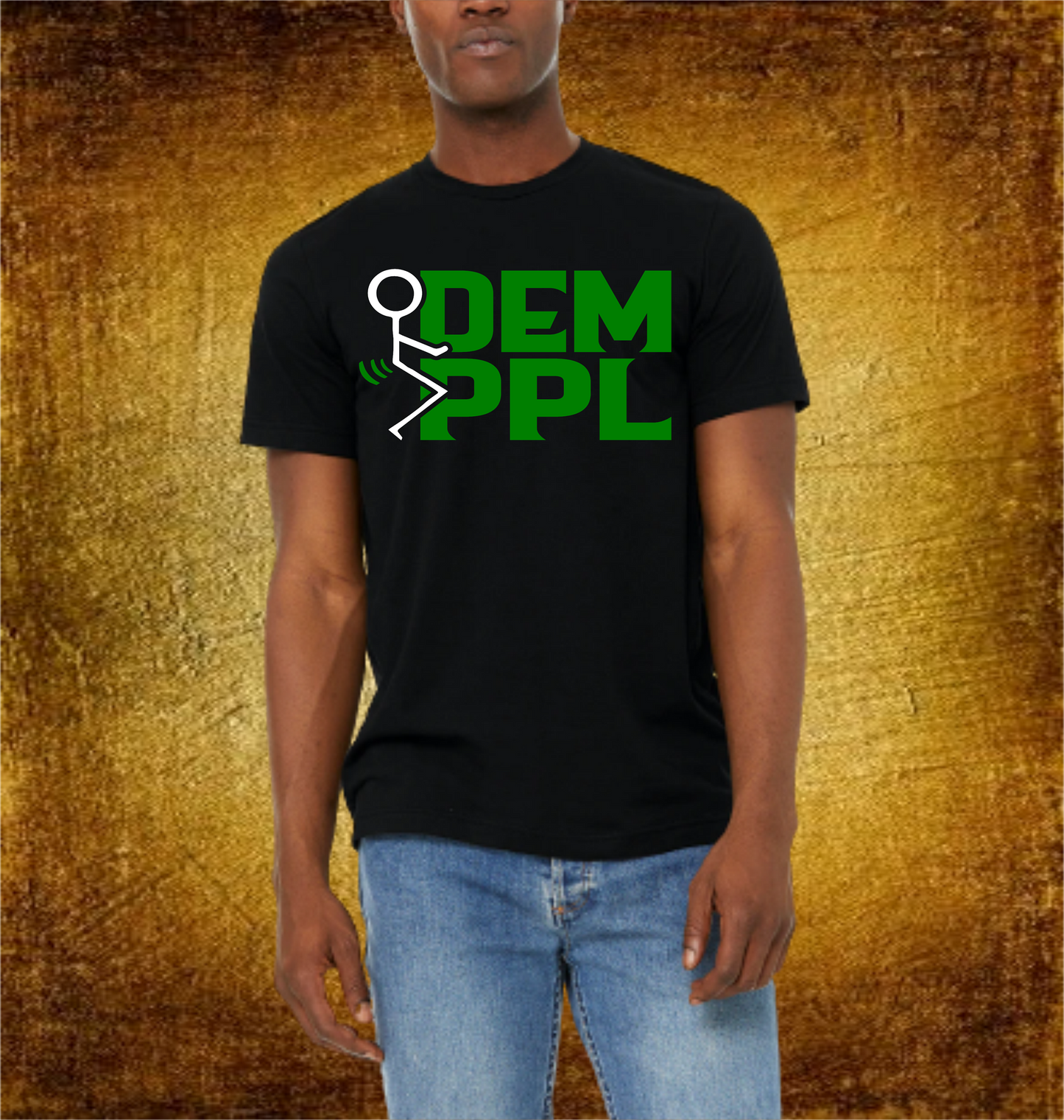 "F*CK DEM PPL TSHIRT: BLACK WITH (WHITE, RED, BLUE, GREEN or YELLOW)