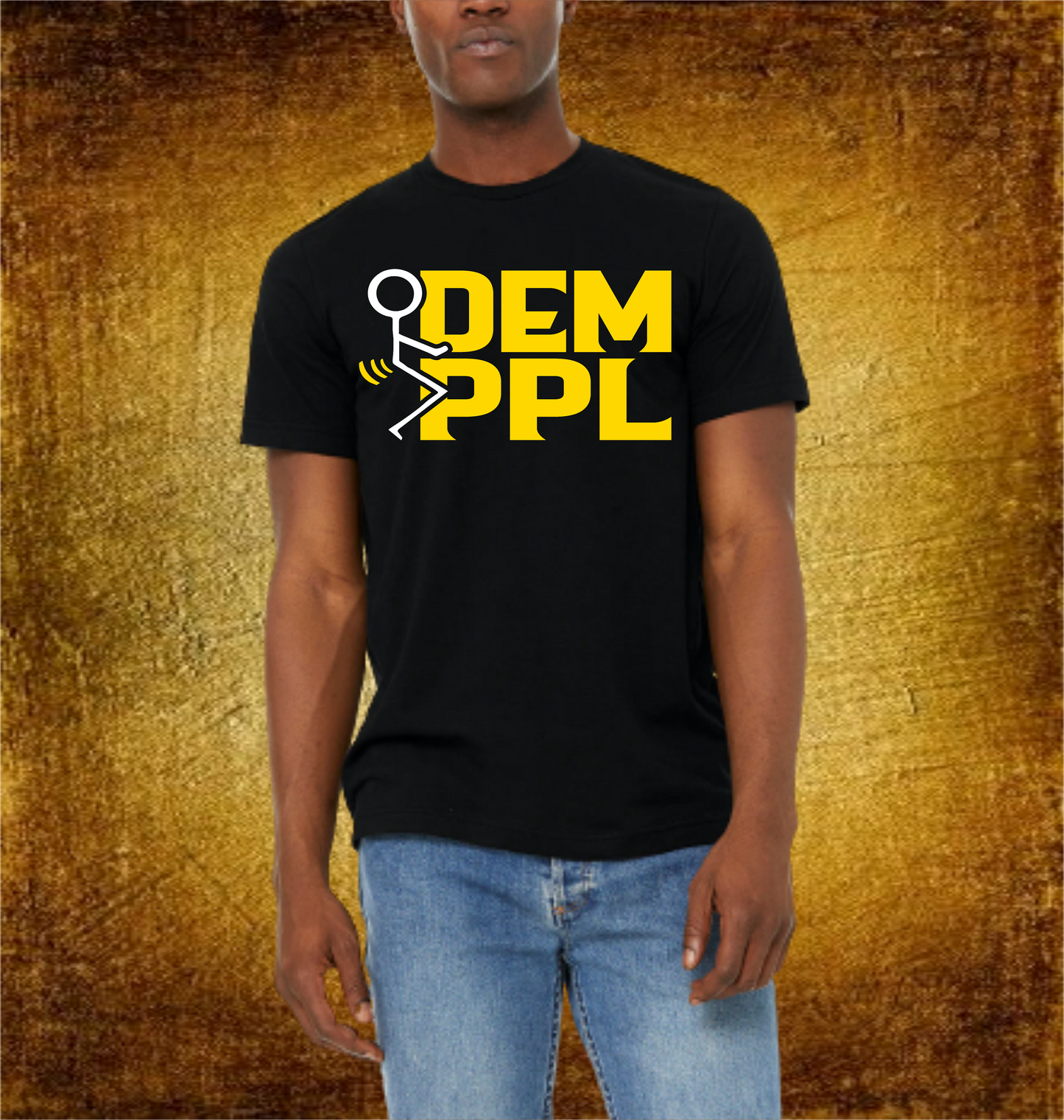 "F*CK DEM PPL TSHIRT: BLACK WITH (WHITE, RED, BLUE, GREEN or YELLOW)