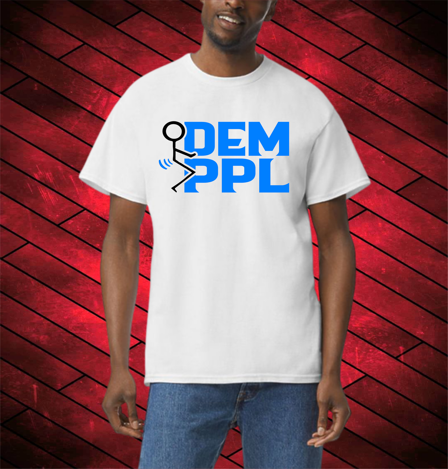 FUKC DEM PPL TShirt: WHITE WITH (BLACK, RED, BLUE, GREEN or YELLOW)